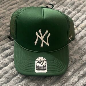 47 Green NY Logo Trucker Cap yankees